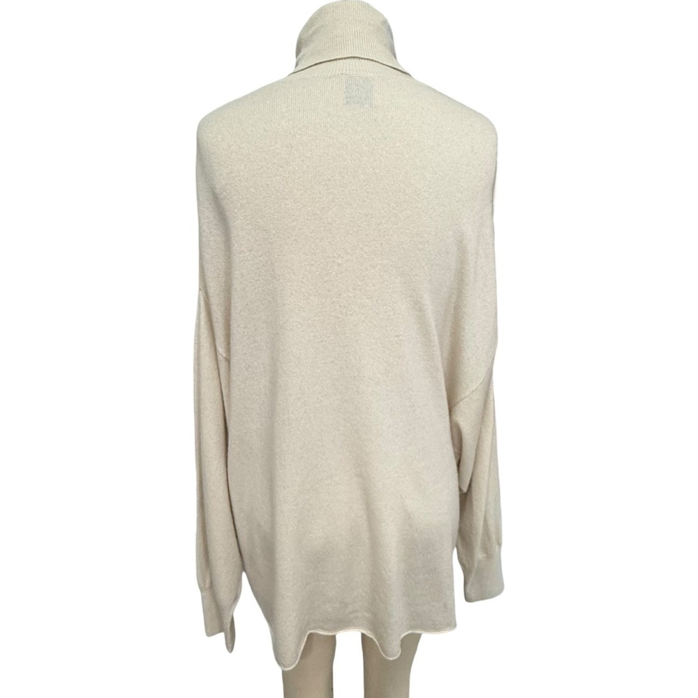 Nude Brand Knit Turtleneck Sweater Oversized Italian 46 XL Wool Cashmere Blend - Picture 7 of 12